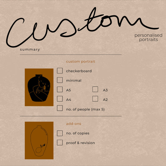 Custom personalised portrait: ADD-ON's