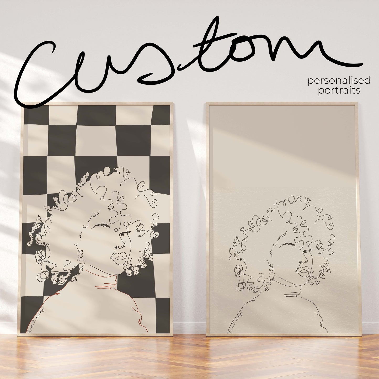 Custom personalised portrait